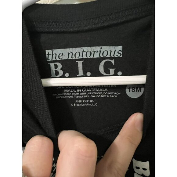 Toddler The Notorious B.I.G. Black T Shirt Size 18M - Picture 2 of 2